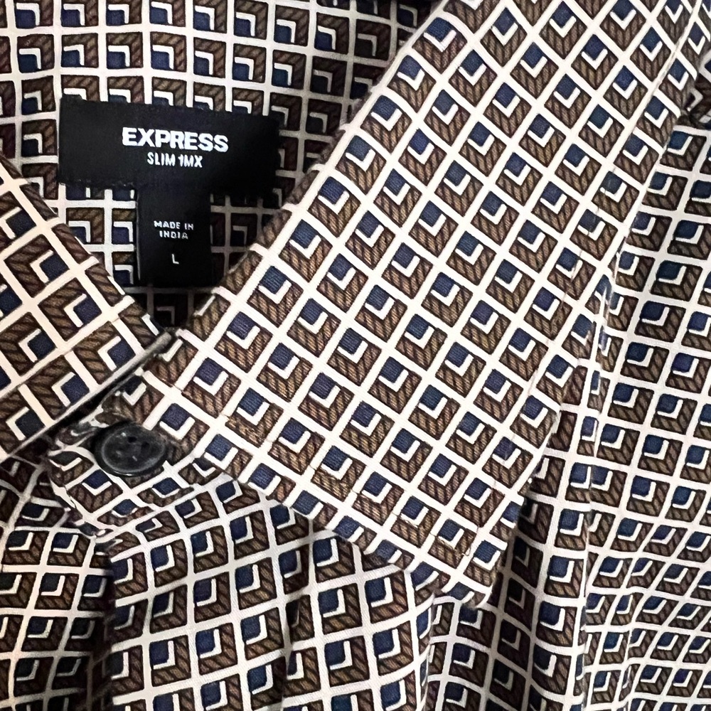 Express Slim Fit Geometric Shirt